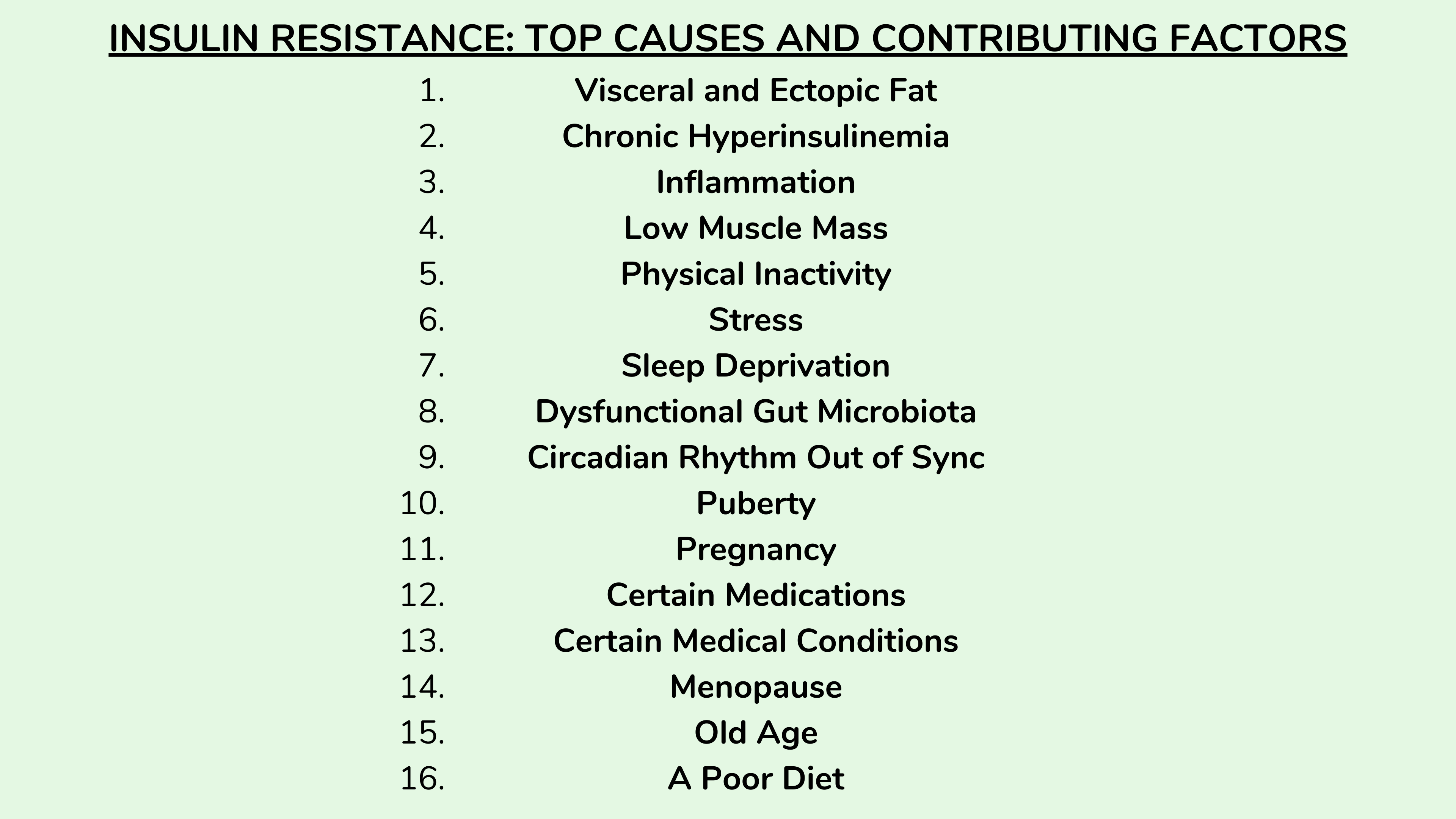 胰岛素抵抗的 16 大原因